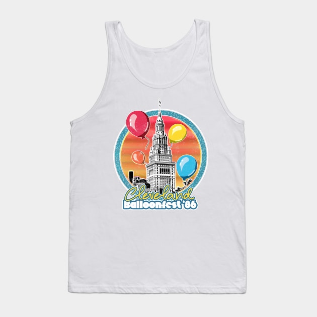 Cleveland Balloonfest 86 / Vintage Style Faded Design Tank Top by DankFutura